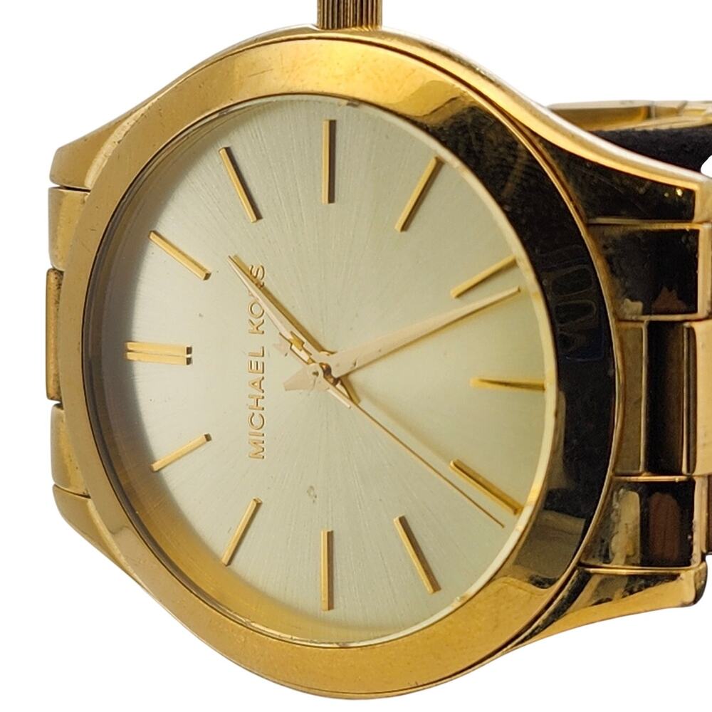 Michael Kors Gold-Tone Round Dial Stainless Steel Quartz Wristwatch